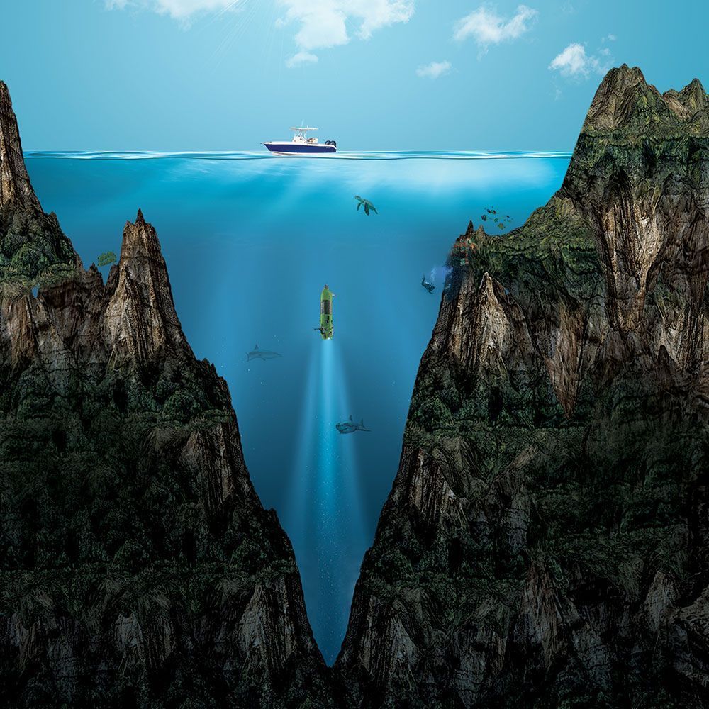 Mariana Trench Illustration: The Deepest Point on Earth